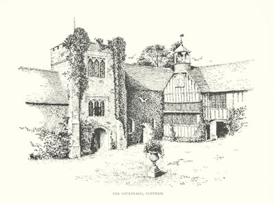 The Courtyard, Ightham (litografía) de Duncan Moul