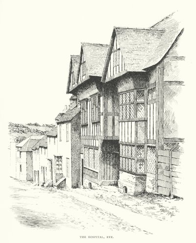 The Hospital, Rye (litografía) de Duncan Moul