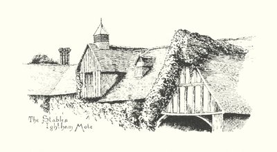 The Stables, Ightham Mote (litografía) de Duncan Moul