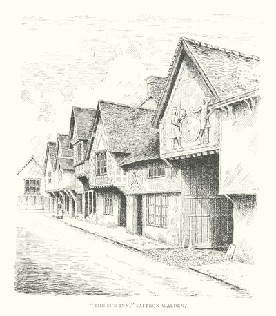 "The Sun Inn", Saffron Walden (litografía) de Duncan Moul