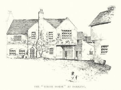 El "Caballo Blanco" en Dorking (litografía) de Duncan Moul