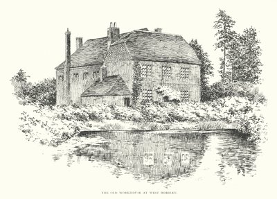 El antiguo asilo de West Horsley (litografía) de Duncan Moul