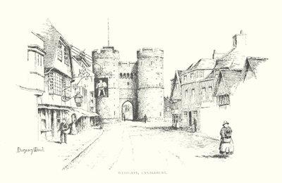 Westgate, Canterbury (litografía) de Duncan Moul