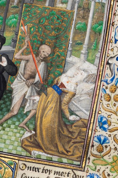 Página de "La Belle Dame Sans Merci" de Alain Chartier, París, principios del siglo XV de Dunois Master