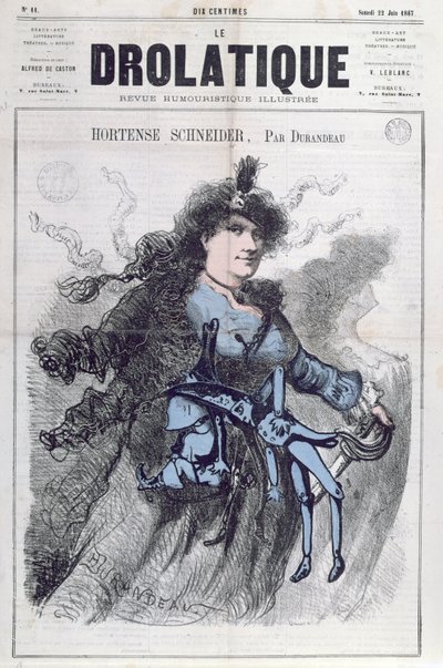 Caricatura de Hortense Schneider (1833-1920) de la portada de 