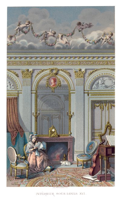 Interior bajo Luis XVI de Durin
