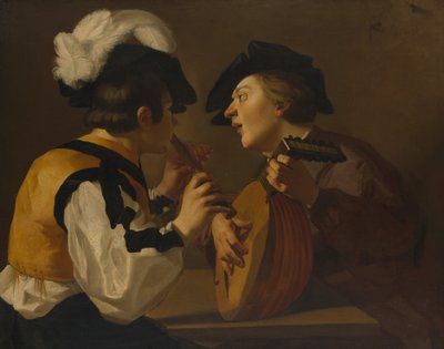 Dos músicos, siglo XVII de Dutch