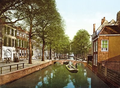 Vista de un canal en La Haya, 1890-1900 de Dutch Photographer