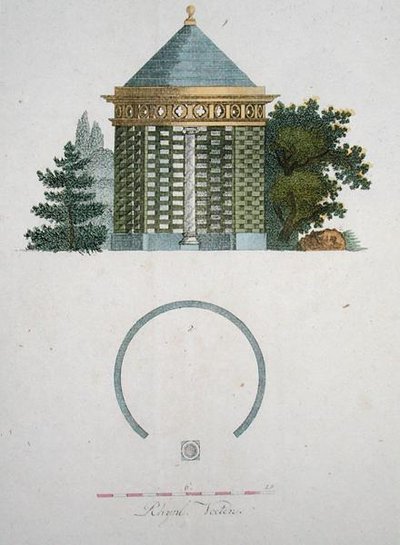 Un pabellón de jardín, de 
