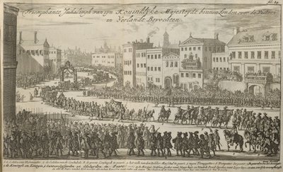 Una procesión para el rey Guillermo III de Dutch School