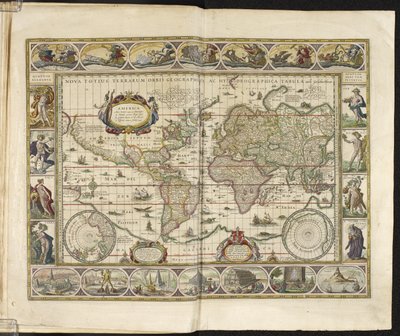 un mapa del mundo de Dutch School
