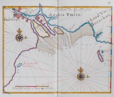 Arabia. Zona costera y golfo. de Dutch School