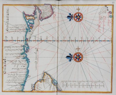 Arabia: Mapa del Mar Arábigo. de Dutch School