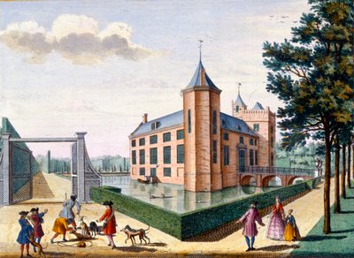 Castillo de Assumburg, de Het Zeganpralent Kennemerlant por Hendrick de Leth y Matthias Brouerius Van Nidek, publicado c.1700-1730 de Dutch School