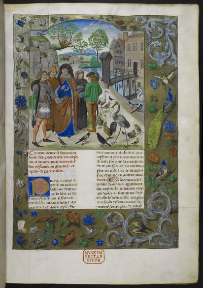 Bartholomaeus Angelicus, de De proprietatibus rerum en francés (Livre des proprietez des chooses), Royal 15 E III, f. 11 de Dutch School
