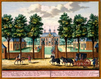 Casa de Placer Bekenstein, de Het Zeganpralent Kennemerlant por Hendrick de Leth y Matthias Brouerius Van Nidek, publicado c.1700-30 de Dutch School