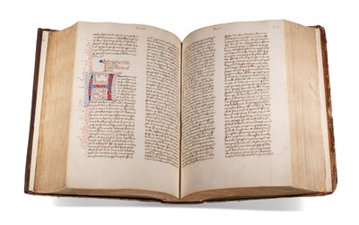 Biblia, con prólogos, en latín, manuscrito decorado en papel, Utrecht de Dutch School