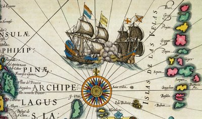 C.3.c.8 Barcos de combate, frente a las Filipinas, detalle de p.361-2 (Islas de las Indias Orientales), 
