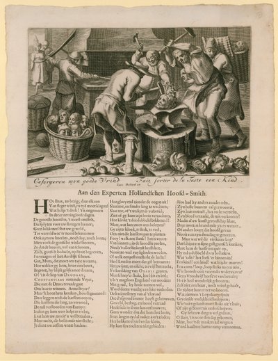 Ceforgeron myn goede vrind. Caricatura sobre la sucesión al trono inglés, 1688-89 de Dutch School
