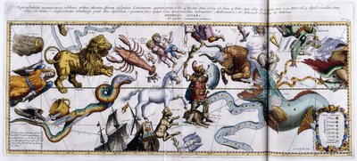 Mapa celestial de las constelaciones: Orión, Tauro, Aries, Piscis, etc., 1666-1668 de Dutch School