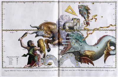 Mapa celestial de las constelaciones: Orión, Tauro, Aries y Piscis, 1666-1668 de Dutch School