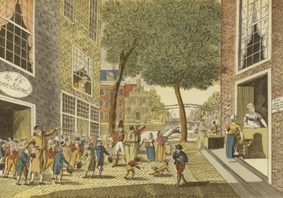 Niños saliendo de la escuela, 1812 de Dutch School