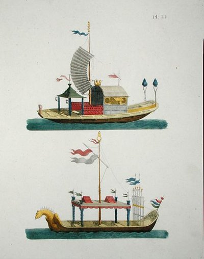 Barcos ornamentales chinos, de 