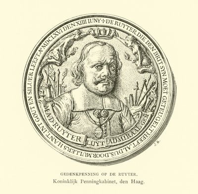 Medalla conmemorativa del almirante Michiel de Ruyter de Dutch School