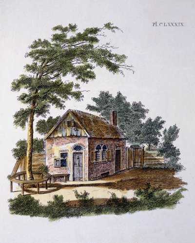 Cabaña de la Revista de Gemas de Jardín por G. van Laar, publicado en 1802 de Dutch School