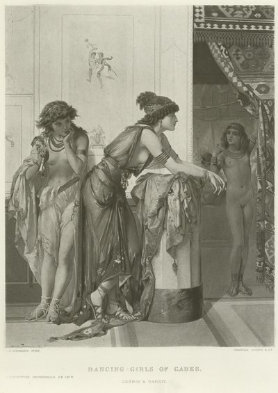 Bailarinas de Cades (grabado) de Dutch School