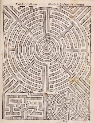 Diseños para laberintos, de El Jardinero Holandés por Johann van der Groen, publicado en 1699 de Dutch School
