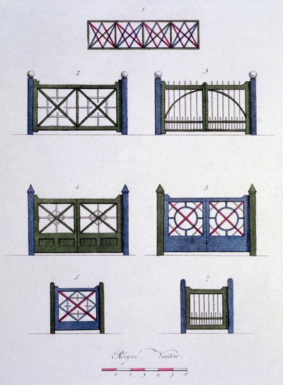 Diseños de la Revista de Gemas de Jardín por G. van Laar, publicado en 1802 de Dutch School