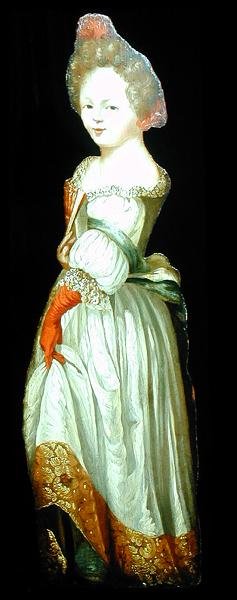 Figura de tablero de una mujer de Dutch School