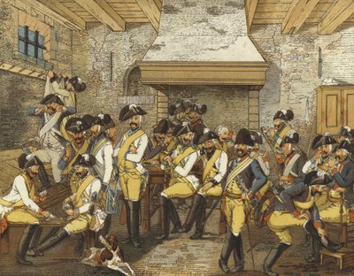 Uniformes de caballería holandesa, c1790 de Dutch School