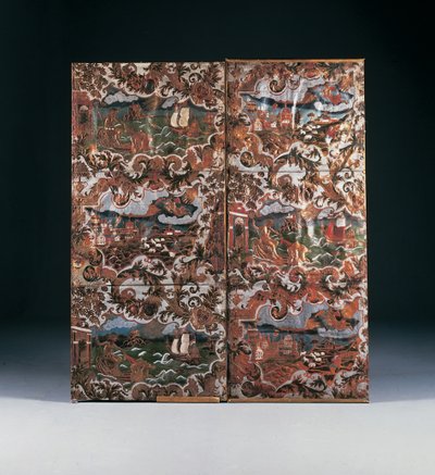 Paneles decorados en relieve y policromados, finales del siglo XVII de Dutch School
