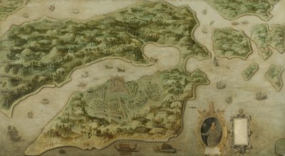 Fuerte Victoria en la isla de Amboina, 1617 de Dutch School