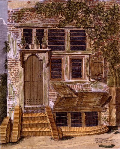 Diseño de cabaña de jardinero de la Revista de Gemas de Jardín por G. van Laar, publicado en 1802 de Dutch School