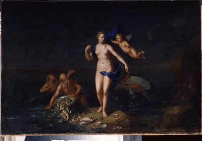 ""El nacimiento de Venus"" (Nacimiento de Venus) Anónimo pintura de la escuela holandesa del siglo XVIII 1729 Museo estatal al aire libre Palacio Gatchina, San Petersburgo, Rusia de Dutch School