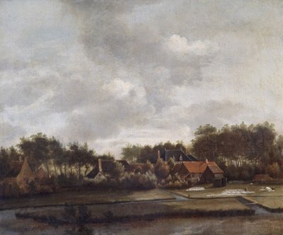 Paisaje, con suelos blanqueados de Dutch School