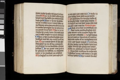 MS McClean 92, f.132v - f.133r, del Libro de Horas, c.1470-90 de Dutch School