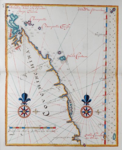 Mapa de Cochin-China, Asia. de Dutch School