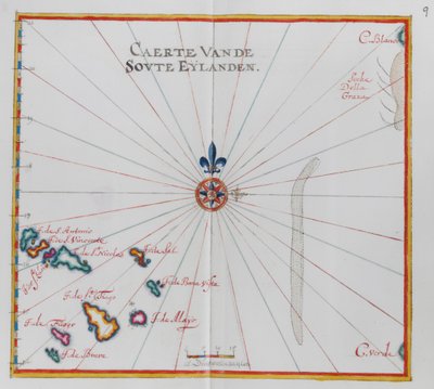 Mapa de las islas de Cabo Verde. de Dutch School