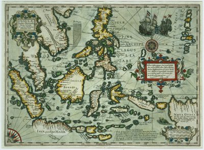Mapa de las Indias Orientales, pub. 1635 en Ámsterdam de Dutch School