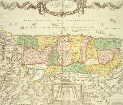 Mapa de Tierra Santa, pub. por Jan Barend Elwe, Ámsterdam, 1742 de Dutch School