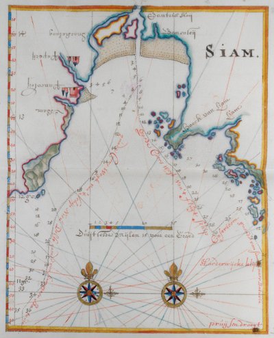 Mapa del Reino de Siam. de Dutch School