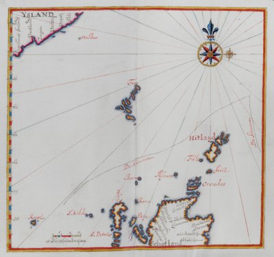 Mapa de las Islas Shetland. de Dutch School