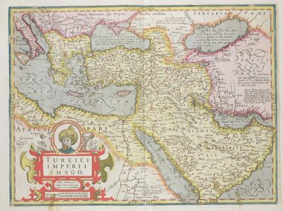 Mapa del Imperio Turco, del Atlas Mercator pub. por Jodocus Hondius, Ámsterdam, 1606 de Dutch School