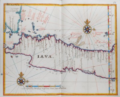 Mapa de la isla de Java. de Dutch School