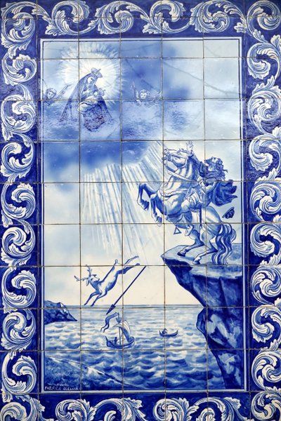 Milagro de Nuestra Señora de Nazaré. Iglesia de Nuestra Señora de Nazaré (Largo Nossa Senhora da Nazare). Portugal. de Dutch School