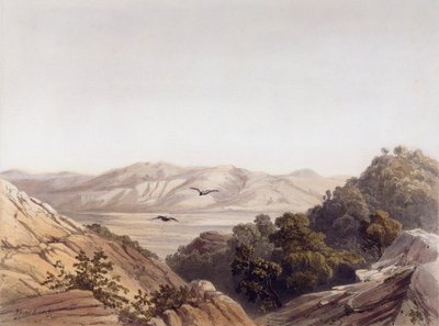 Monte Carmelo, Israel, grabado por L. A Sabatier de Dutch School